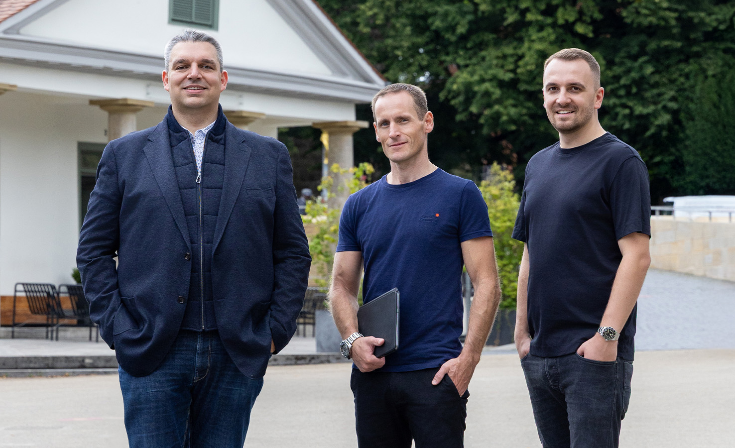 v.l.n.r.: Stephan Crummenauer (Geschäftsführer), Matthias Sonnentag (Geschäftsführer), Yannick Kühnhöfer (Mitglied der Geschäftsleitung)